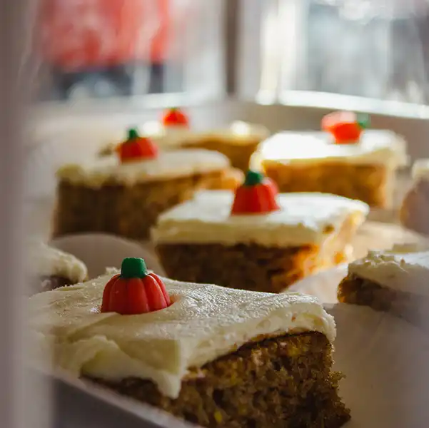 carrot cake at the bakery