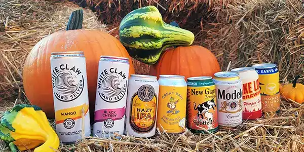 cans of beer available at Schusters Farm