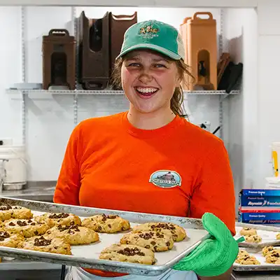 girl baking cookies