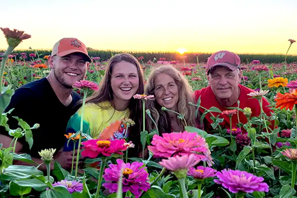 Schusters family in flowers